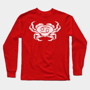 Cancer Crab - Zodiac Horoscope White Long Sleeve T-Shirt